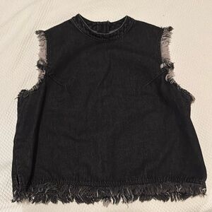 Black denim top